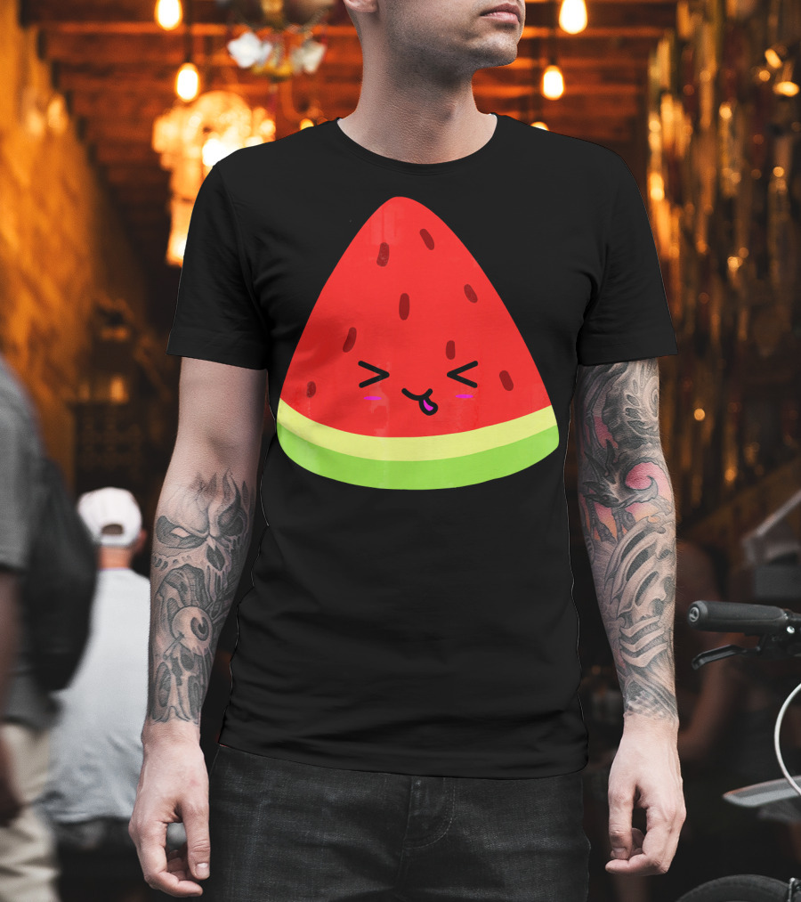 Kevin The Watermelon Cute Smiley Face T-Shirt