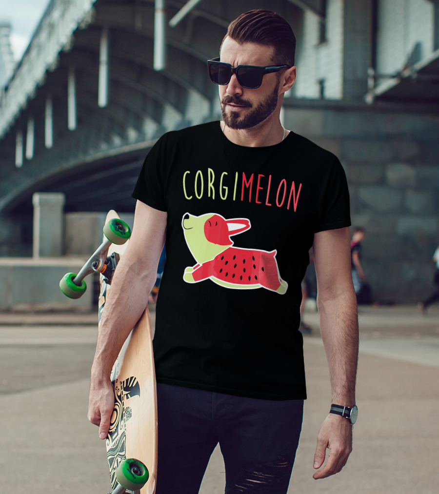 Corgimelon Funny Corgi Dog Plus Watermelon T-Shirt