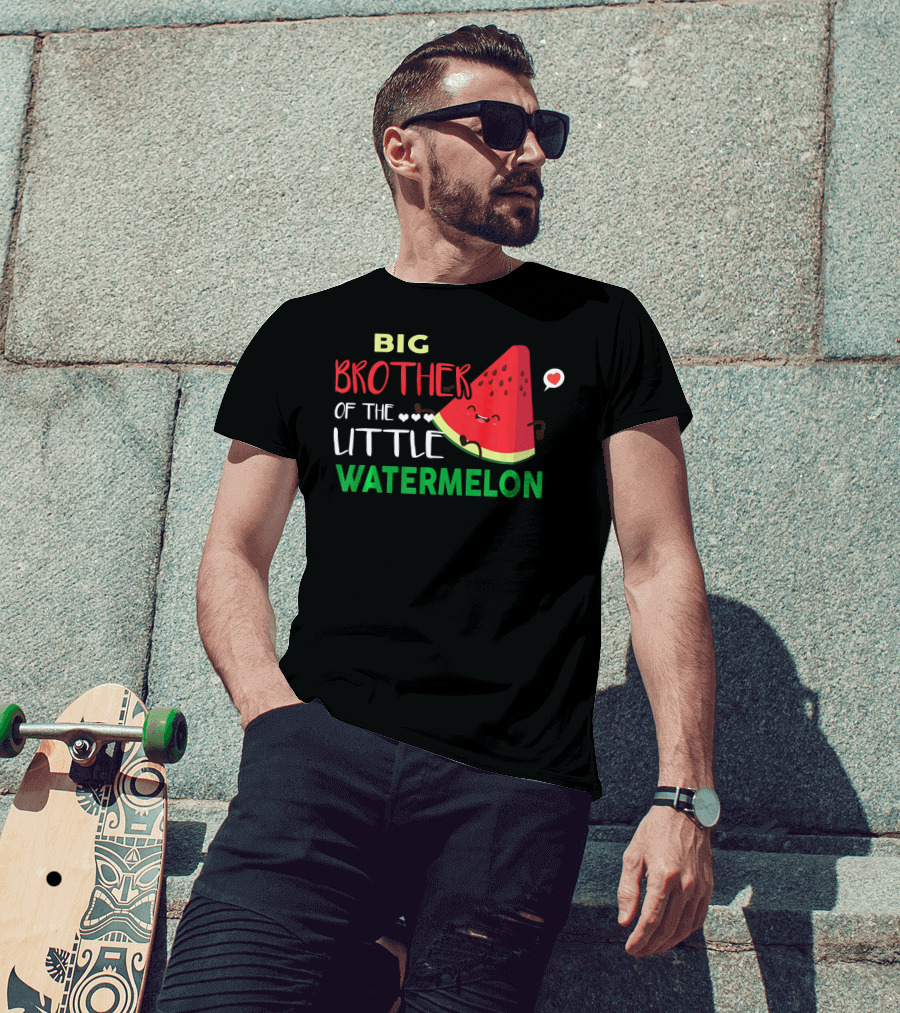 Big Brother Of The Little Watermelon Birthday Fun T-Shirt