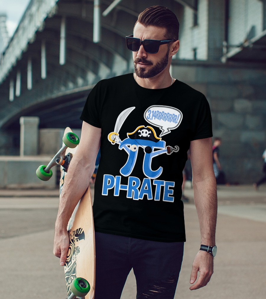 Pi-Rate 3.14rrrrr Pirate Happy Pi Day Math T-Shirt