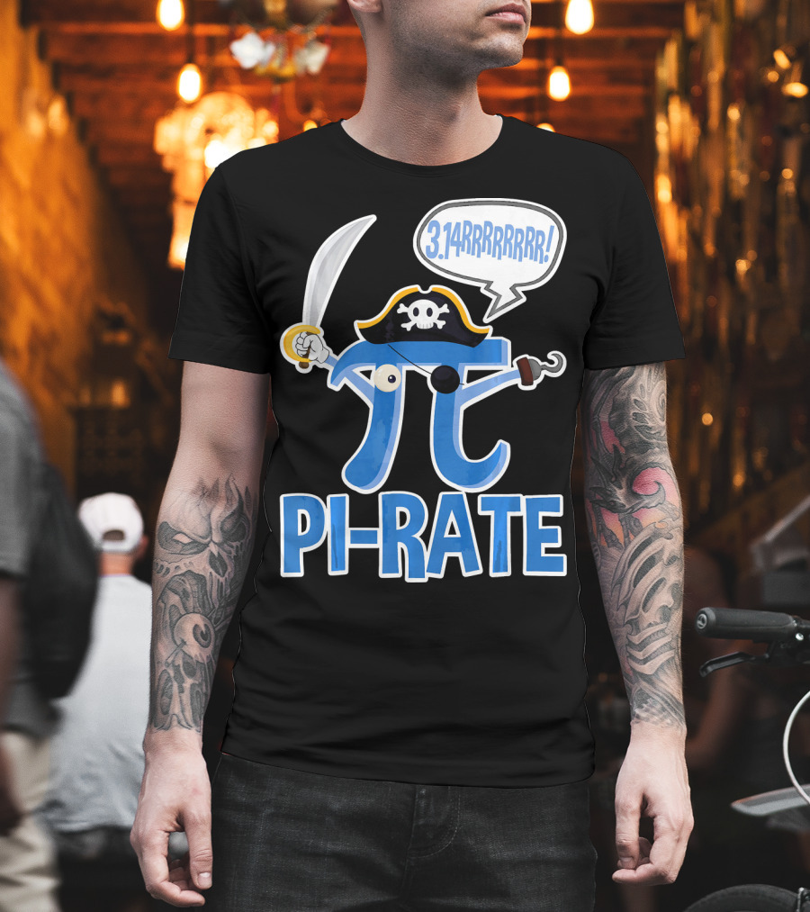 Pi-Rate 3.14rrrrr Pirate Happy Pi Day Math T-Shirt