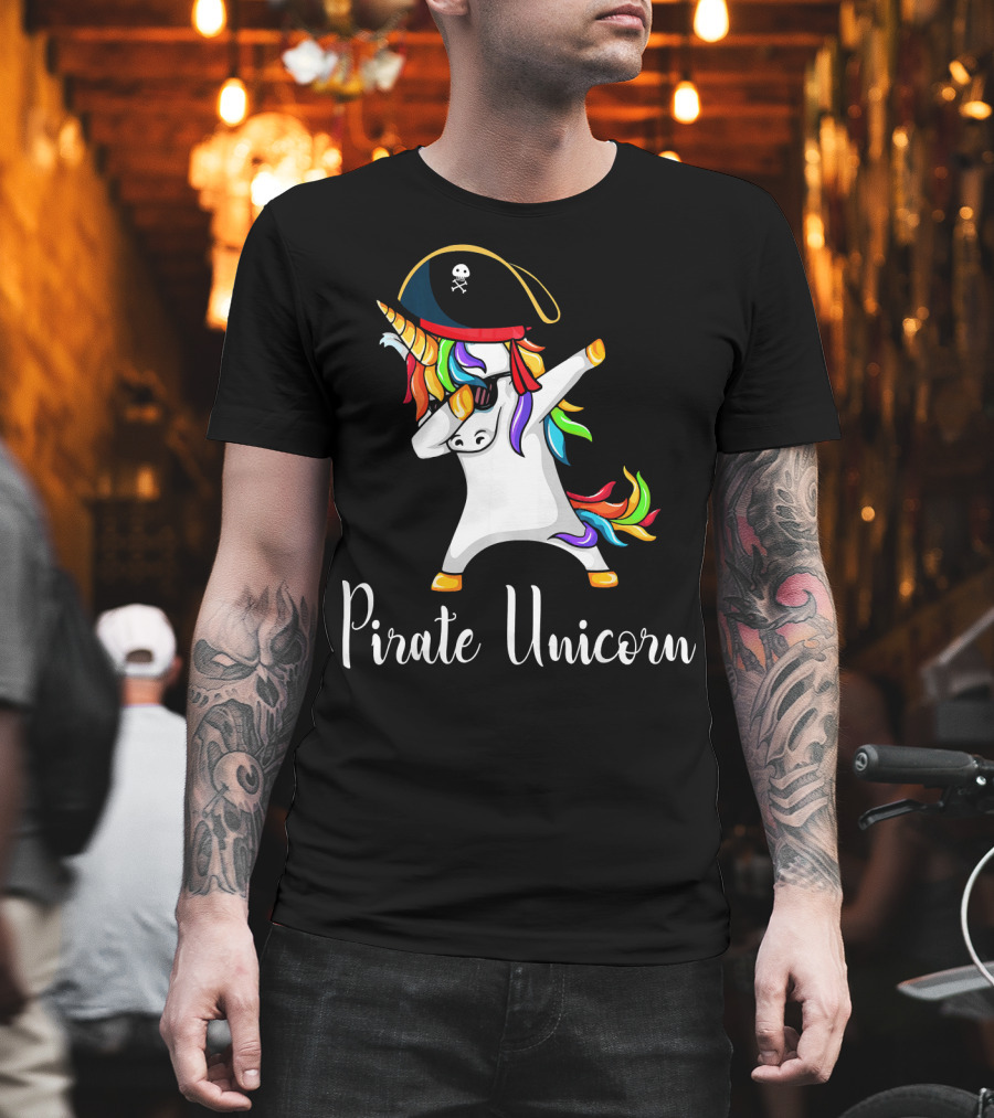 Pirate Unicorn Dabbing Funny Pirat T-Shirt