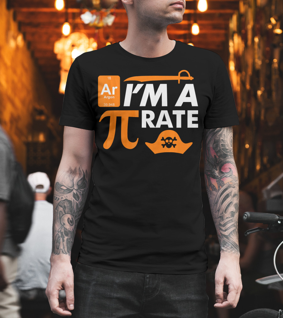 Ar Im a Pirate Pi Symbol Periodic Table Pi Day Elements T-Shirt