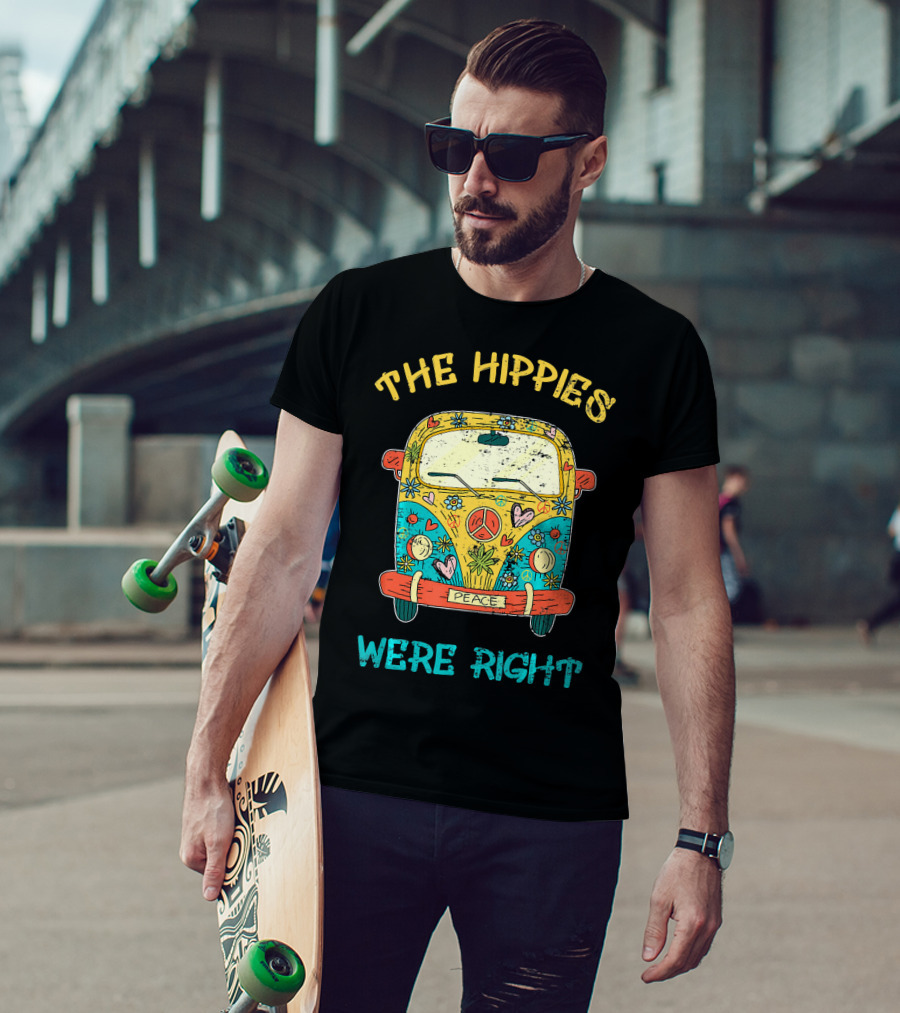 The Hippies Were Right Peace Van Vibrant Love T-Shirt