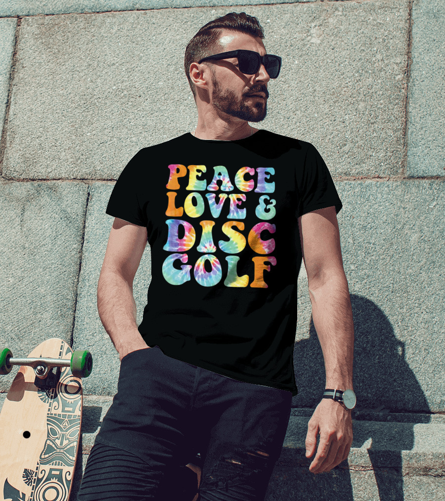 Peace Love And Disc Golf Tie Dye T-Shirt