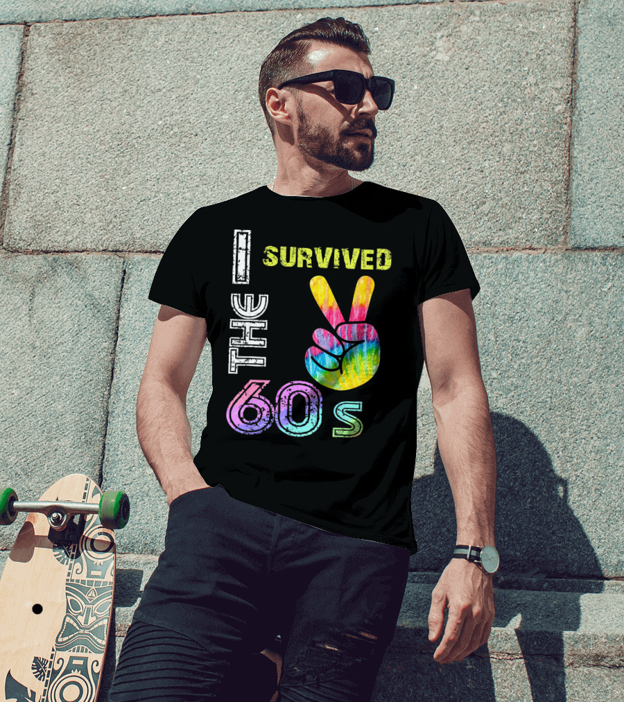 I Survived The 60s Tie-Dye Peace Sign T-Shirt