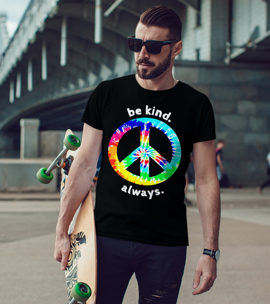 Be Kind Always Tie Dye Peace Sign T-Shirt