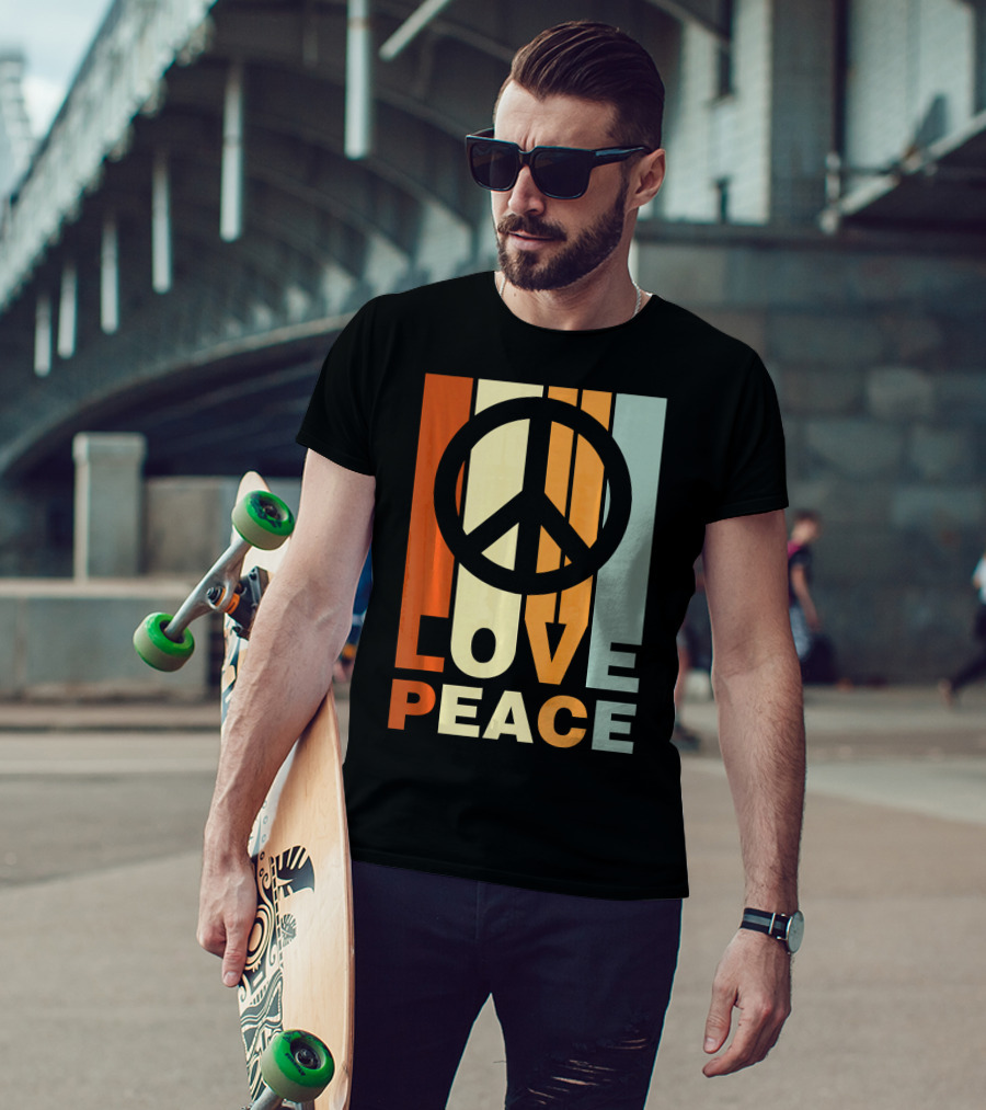 Love Peace Vintage Peace Symbol 70s T-Shirt