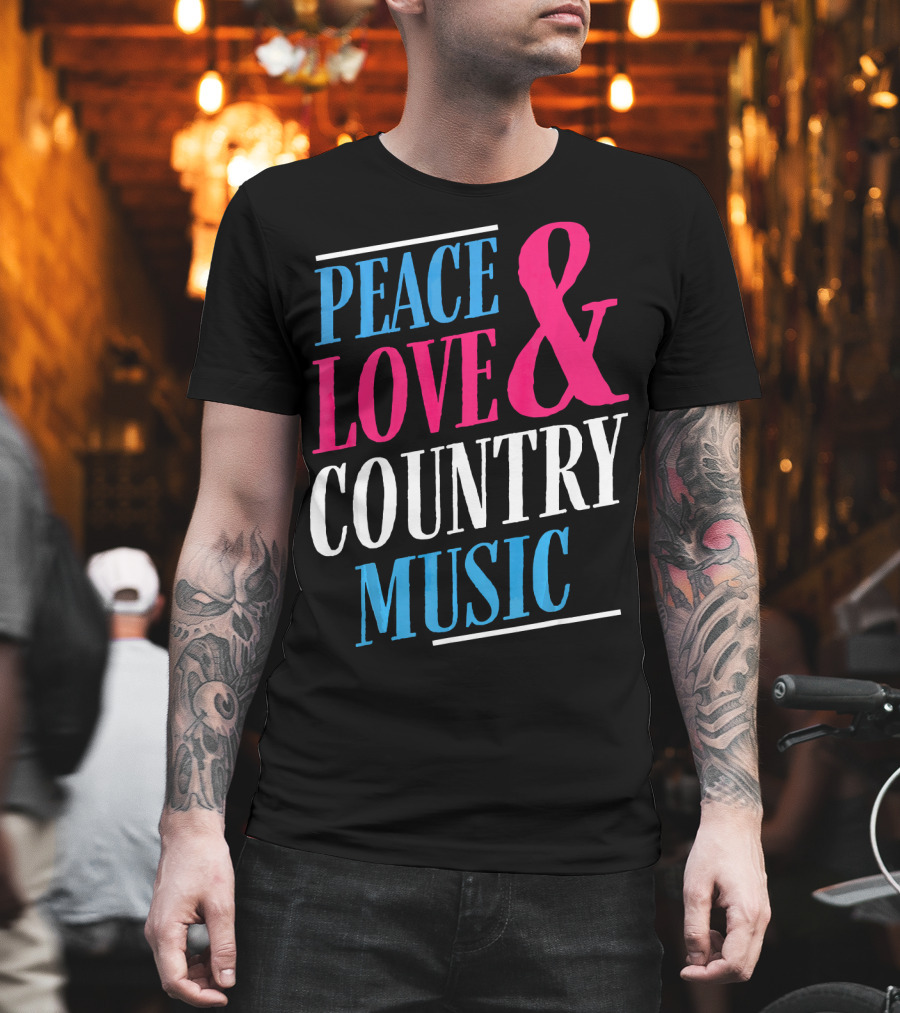 PEACE LOVE and COUNTRY MUSIC GIRL T-Shirt