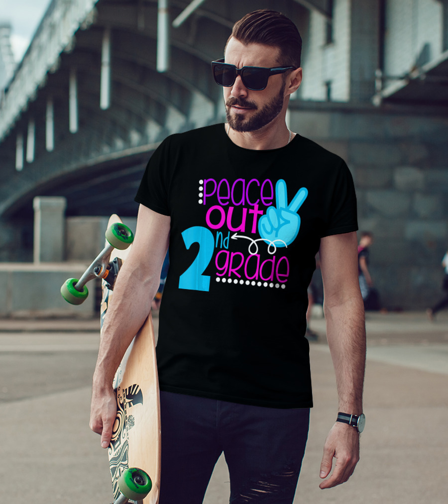 Peace Out 2nd Grade First Day Of School T-Shirt