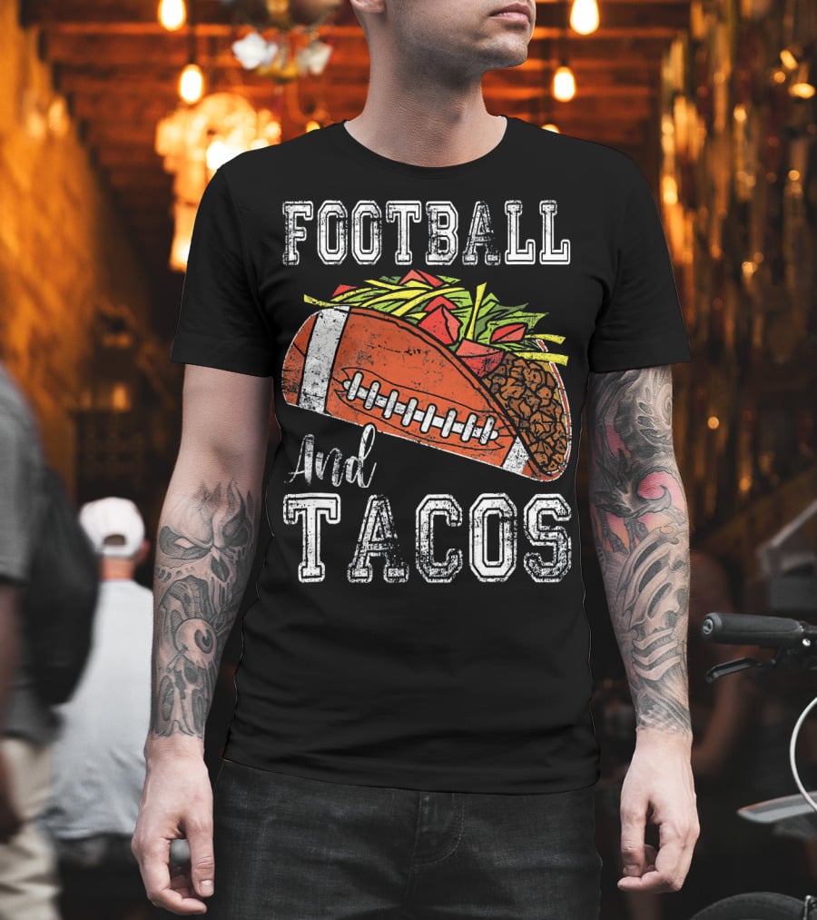 Football And Tacos Funny Taco T-Shirt