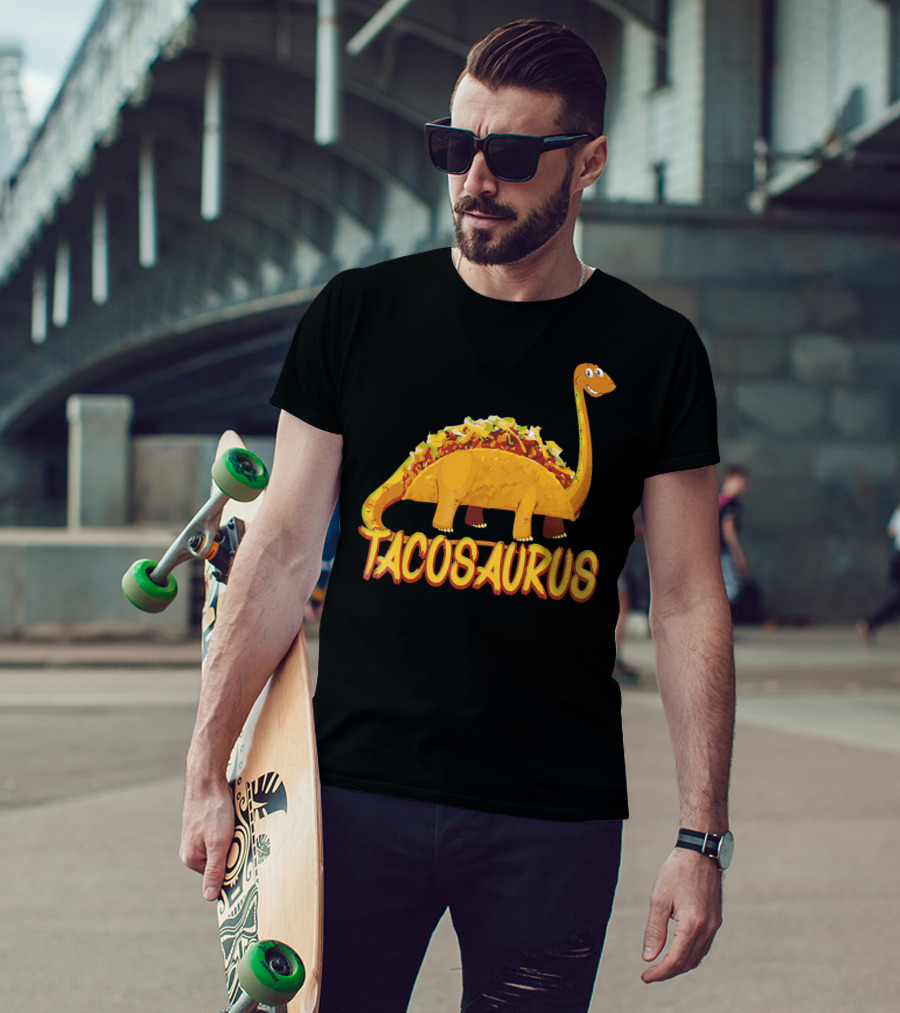 Taco Saurus Funny Mexican Food Dinosaur Taco T-Shirt