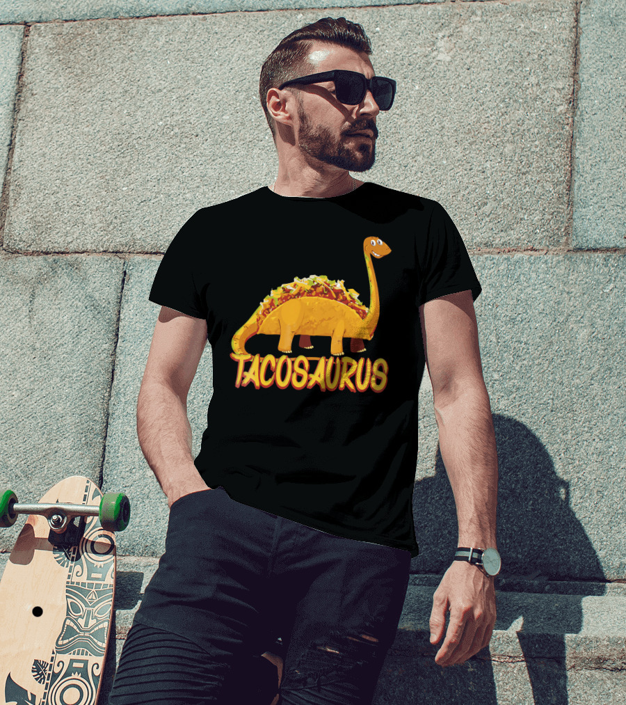 Taco Saurus Funny Mexican Food Dinosaur Taco T-Shirt