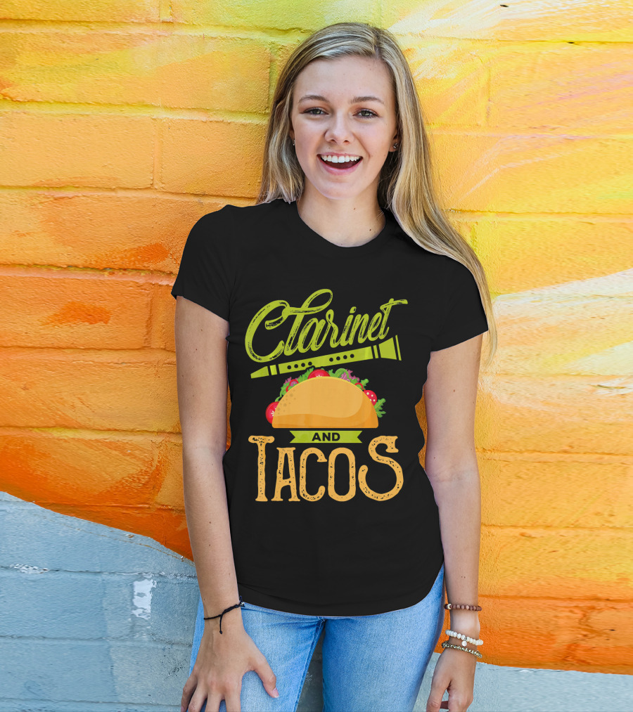 Clarinet And Tacos Musician Lover Clarine T-Shirt