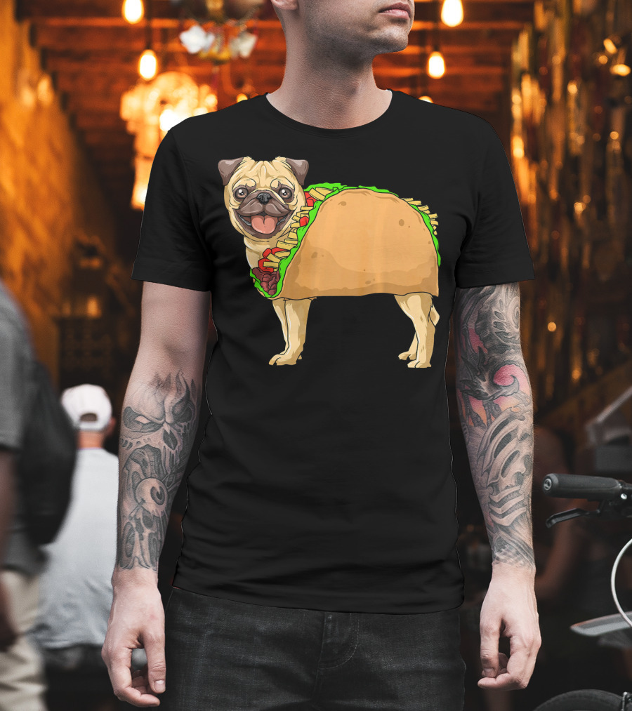 Taco Pug Mexican Burrito Pug T-Shirt