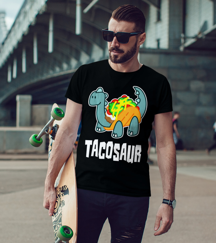 Tacosaur Funny Mexican Food Taco Lover Dino Dinos T-Shirt