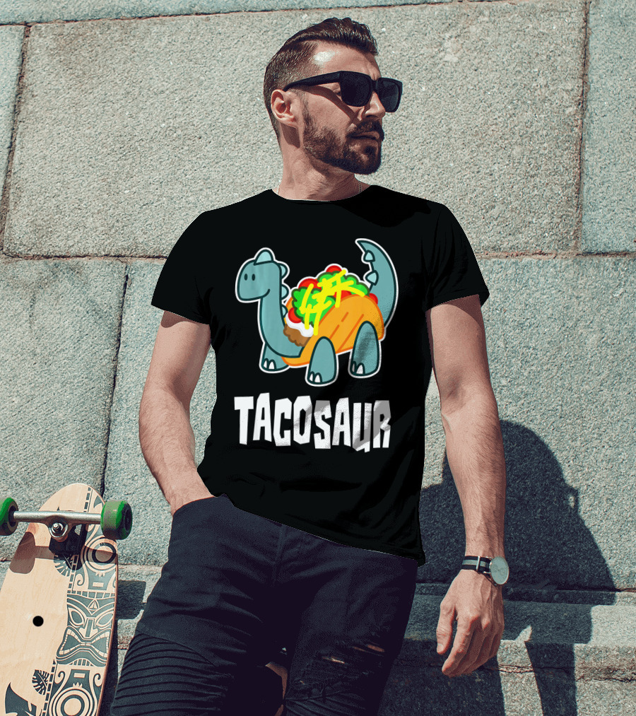 Tacosaur Funny Mexican Food Taco Lover Dino Dinos T-Shirt