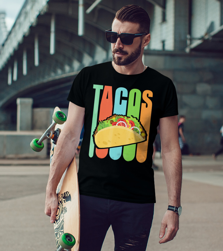 Retro Tacos Mexica Vintage Funny T-Shirt