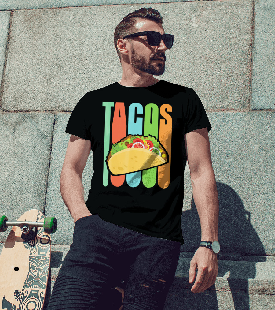 Retro Tacos Mexica Vintage Funny T-Shirt