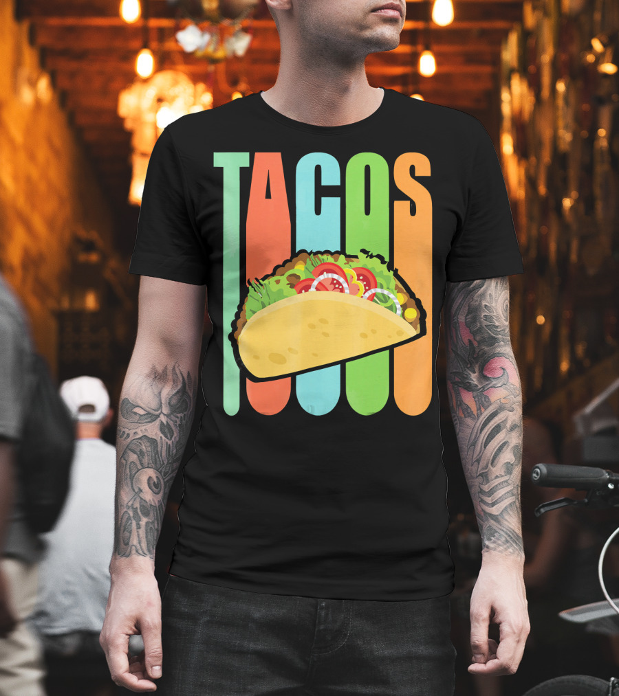 Retro Tacos Mexica Vintage Funny T-Shirt