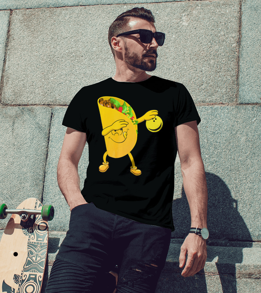 Dabbing Tacos Dab Bowling Happy Bowling Taco T-Shirt