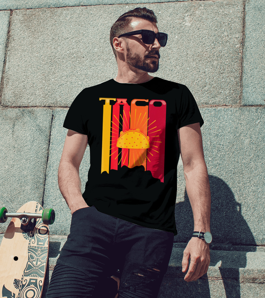 Retro Vintage 70s 80s Taco Sunburst Fiesta T-Shirt