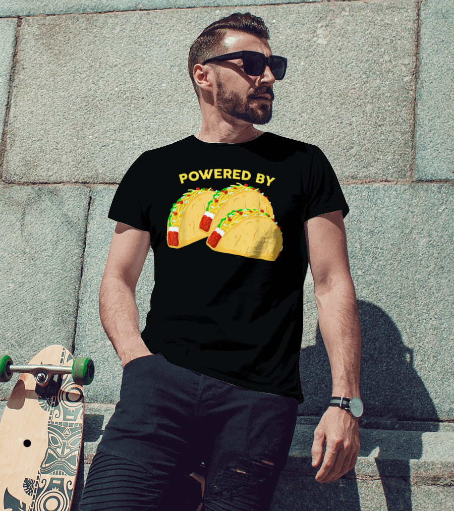 Powered By Tacos Viva Mexico Mexican Love T-Shirt