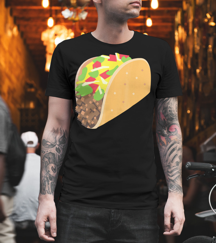 I Love Tacos Emoji Mexican Taco T-Shirt