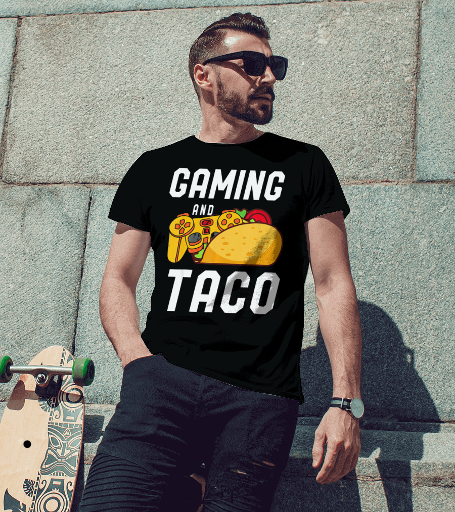 Gaming And Taco Gamers Controller Snack Combo T-Shirt