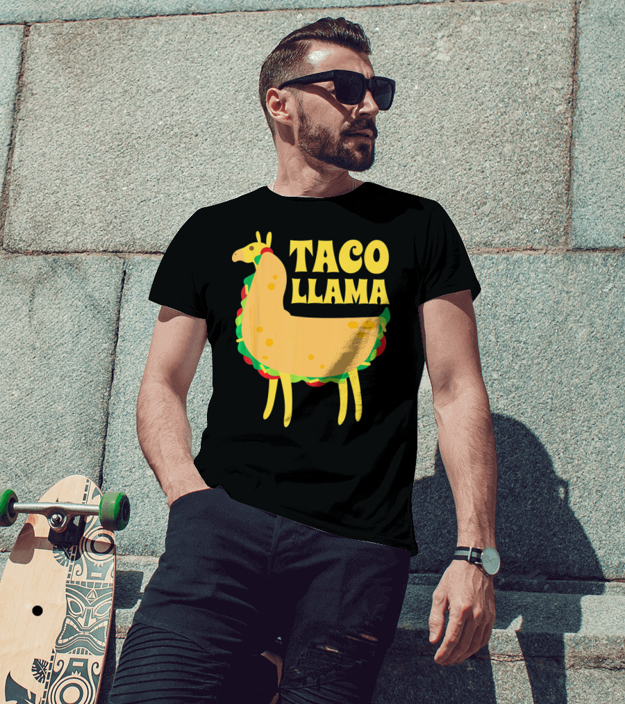Taco Llama Animal Funny Mexican Cinco De Mayo T-Shirt