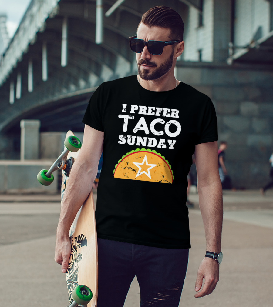 I Prefer Taco Sunday Vintage Star Tex-Mex Aesthetic T-Shirt