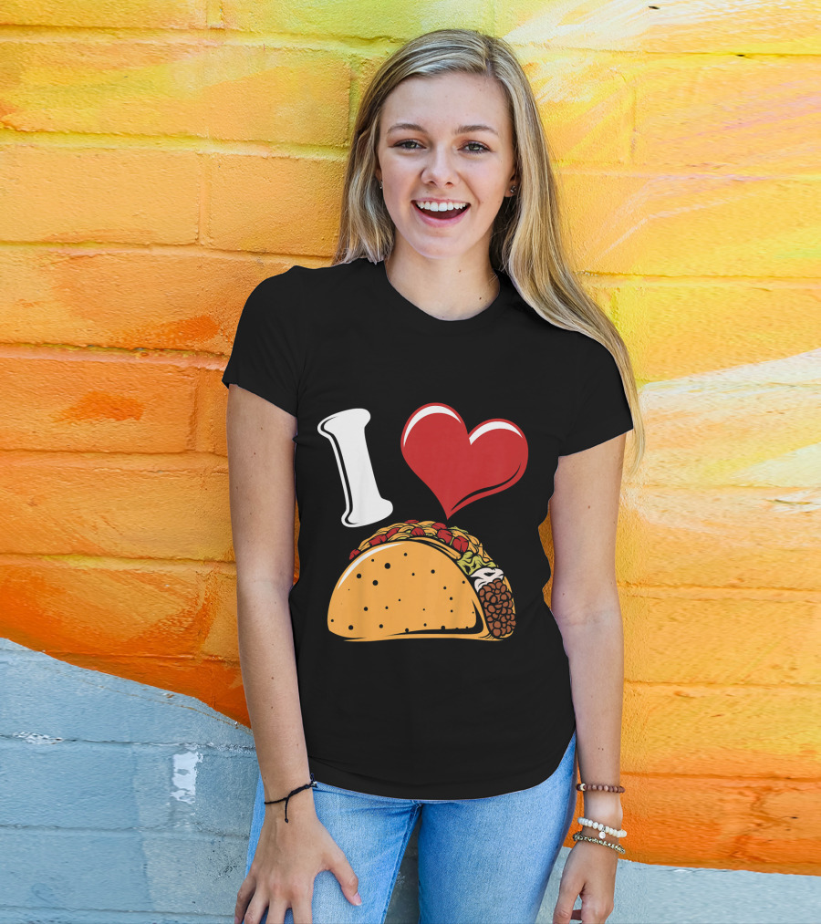 Kids Funny I Heart Tacos Love T-Shirt