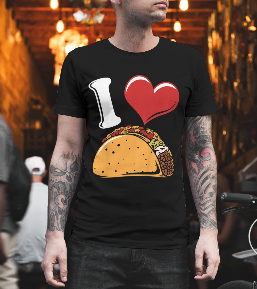 Kids Funny I Heart Tacos Love T-Shirt