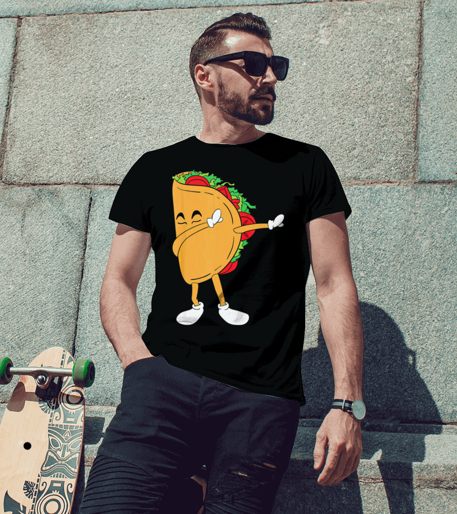 Dabbing Taco Mexico Funny Mexican Food T-Shirt