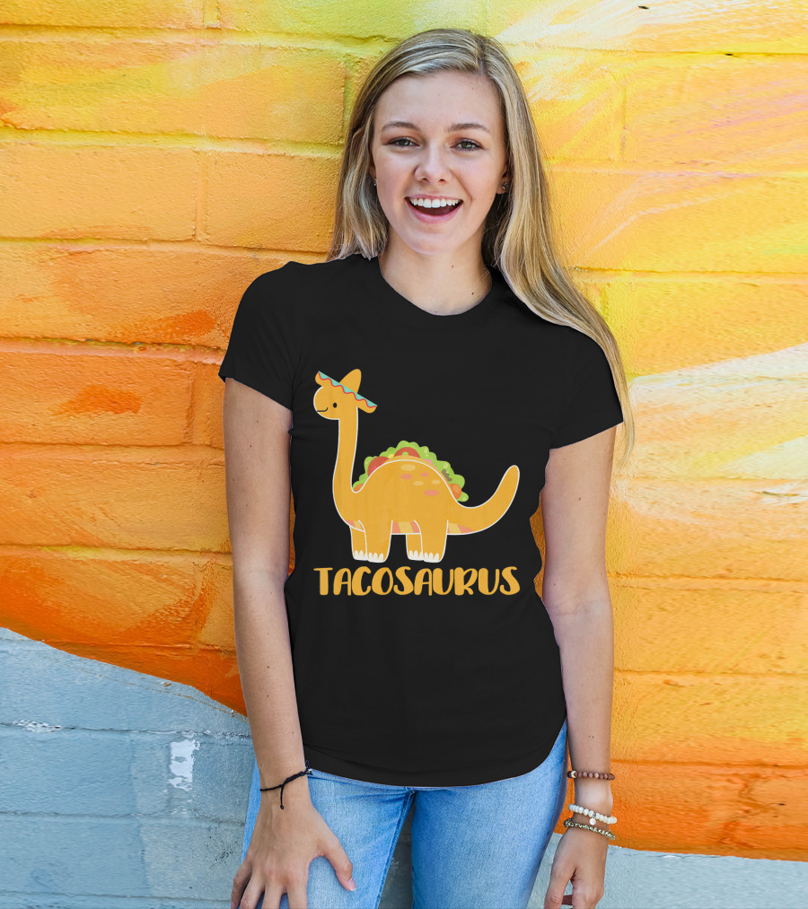 Tacosaurus Brachiosaurus Sombrero Funny Taco Dino T-Shirt