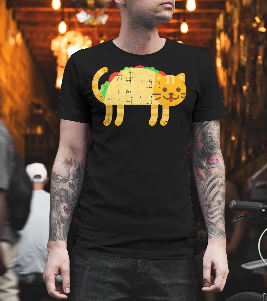 Taco Cat Kitty Kitten Funny Mexican Cinco De Mayo T-Shirt