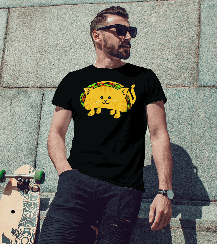 Cat Taco Roll Cute Animal Mashup T-Shirt
