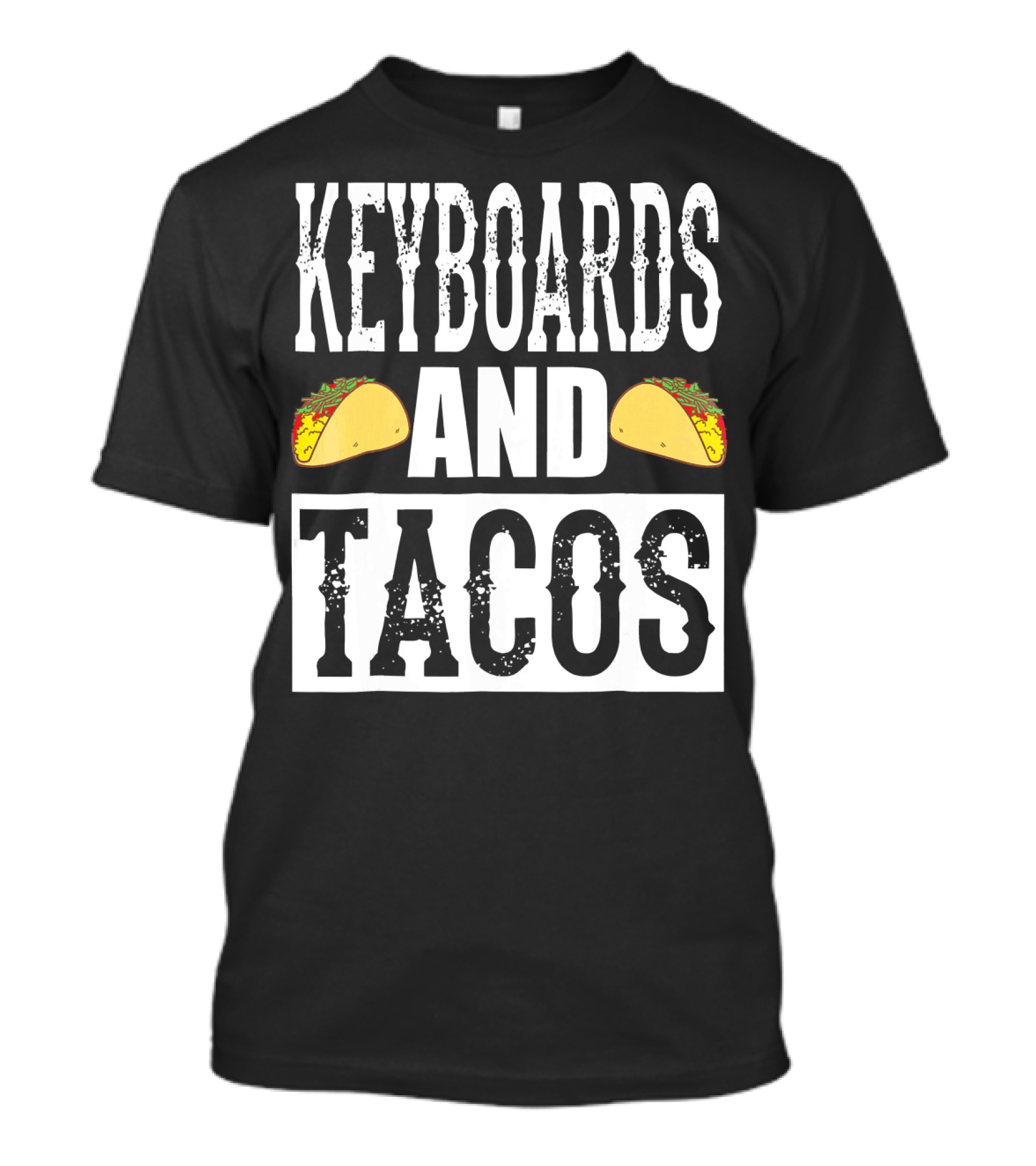 Keyboards And Tacos Funny Music Taco Band T-Shirt