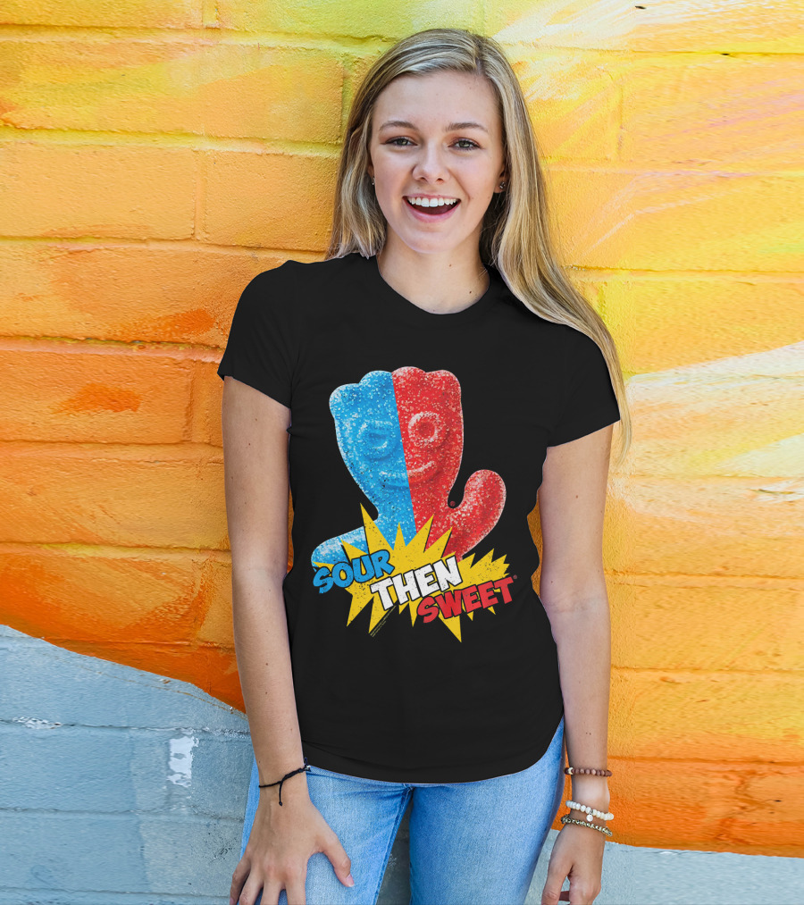Sour Patch Kids Sour Then Sweet Candy Blue Red Explosion T-Shirt