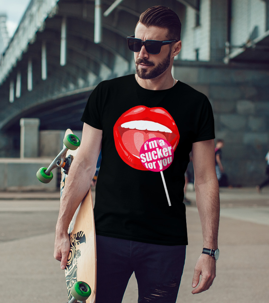 I'm A Sucker For You Candy Pop Lips T-Shirt