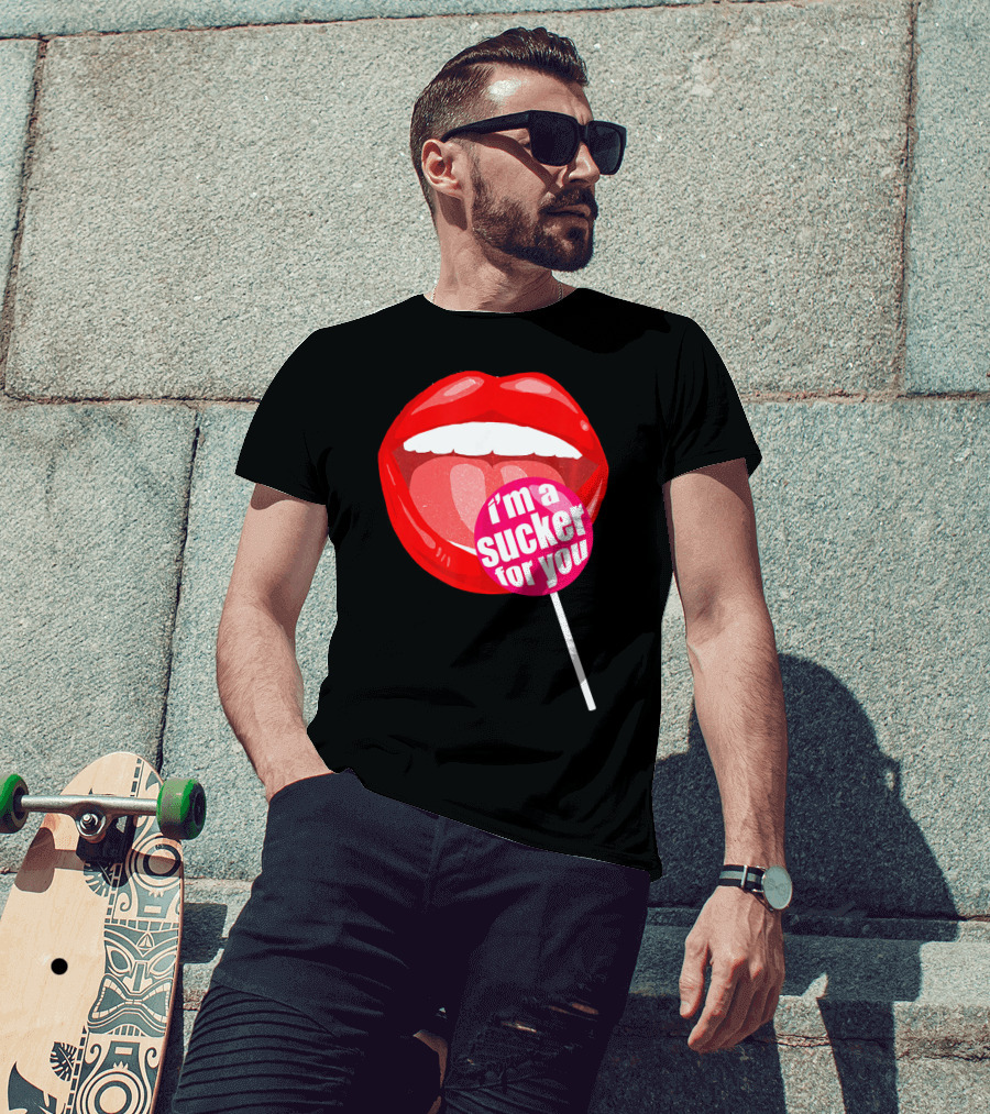 I'm A Sucker For You Candy Pop Lips T-Shirt
