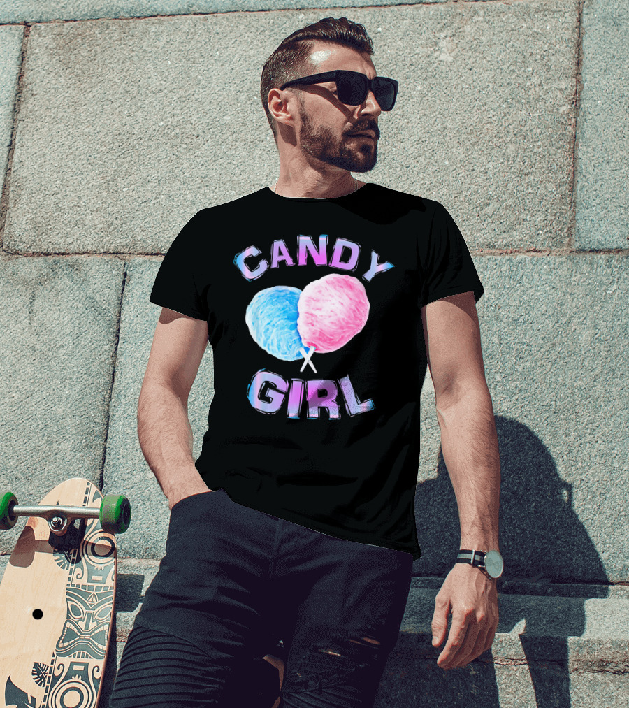 Candy Girl Cotton Candy Fun Girls Juniors T-Shirt