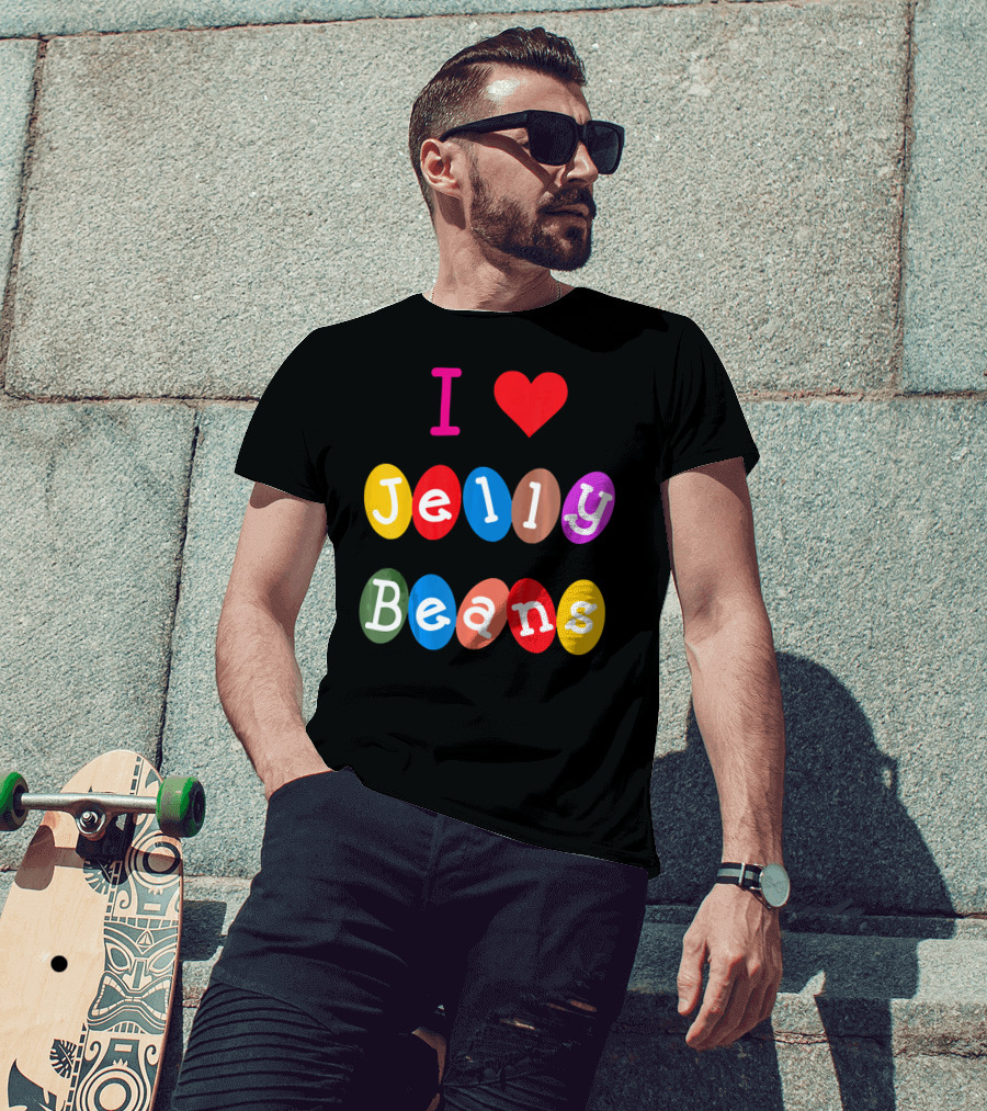 I Love Jelly Beans Heart Sweets Candy T-Shirt