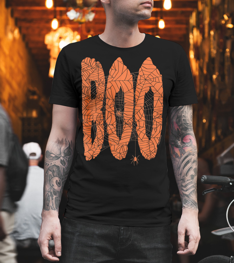 Boo Spider Web Halloween Fun Spooky T-Shirt