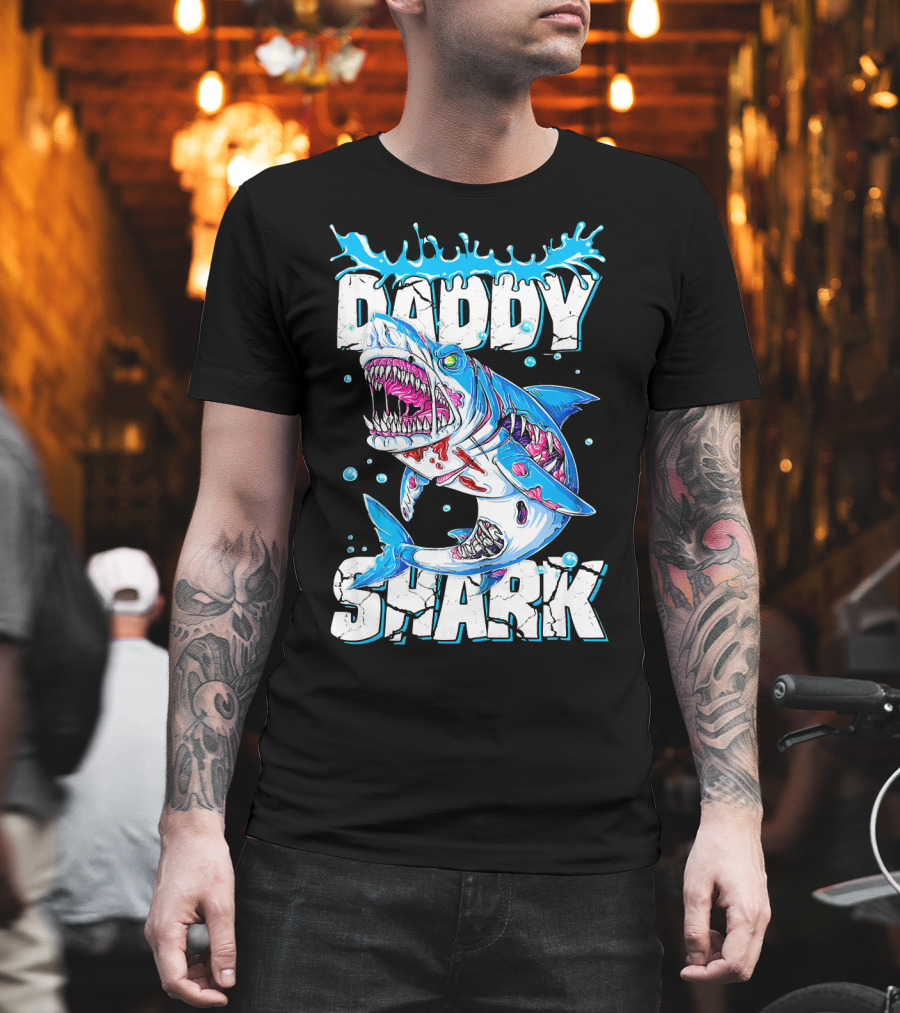 Daddy Shark Zombie Halloween T-Shirt