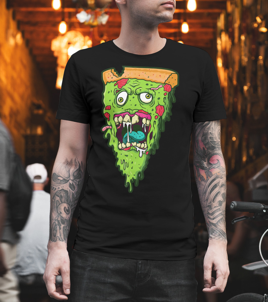 Pizza Zombie Monster Slice Fun T-Shirt