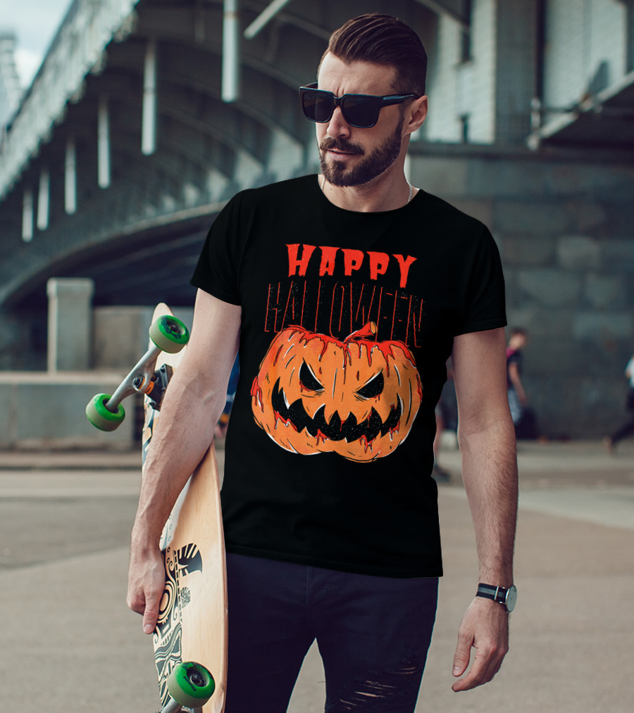 Happy Halloween Pumpkin Funny Costume Idea Cool T-Shirt