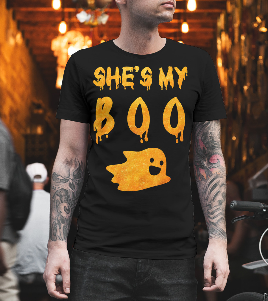 She's My Boo Funny Couples Halloween Costume T-Shirt