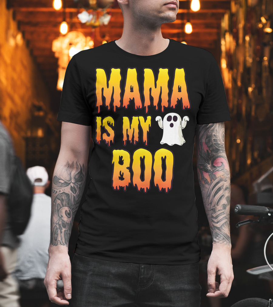Mama Is My Boo Halloween Ghost Spirit T-Shirt