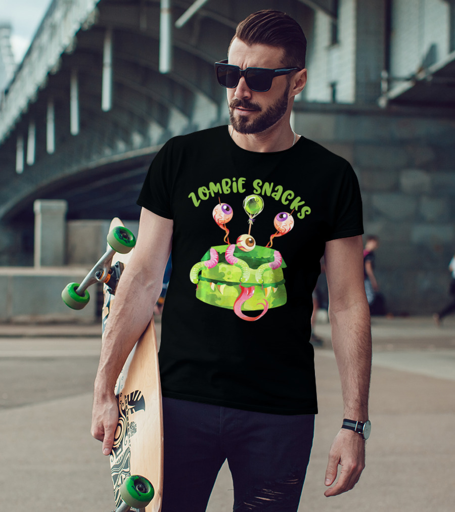 Zombie Snacks Halloween Fun Eyeballs T-Shirt